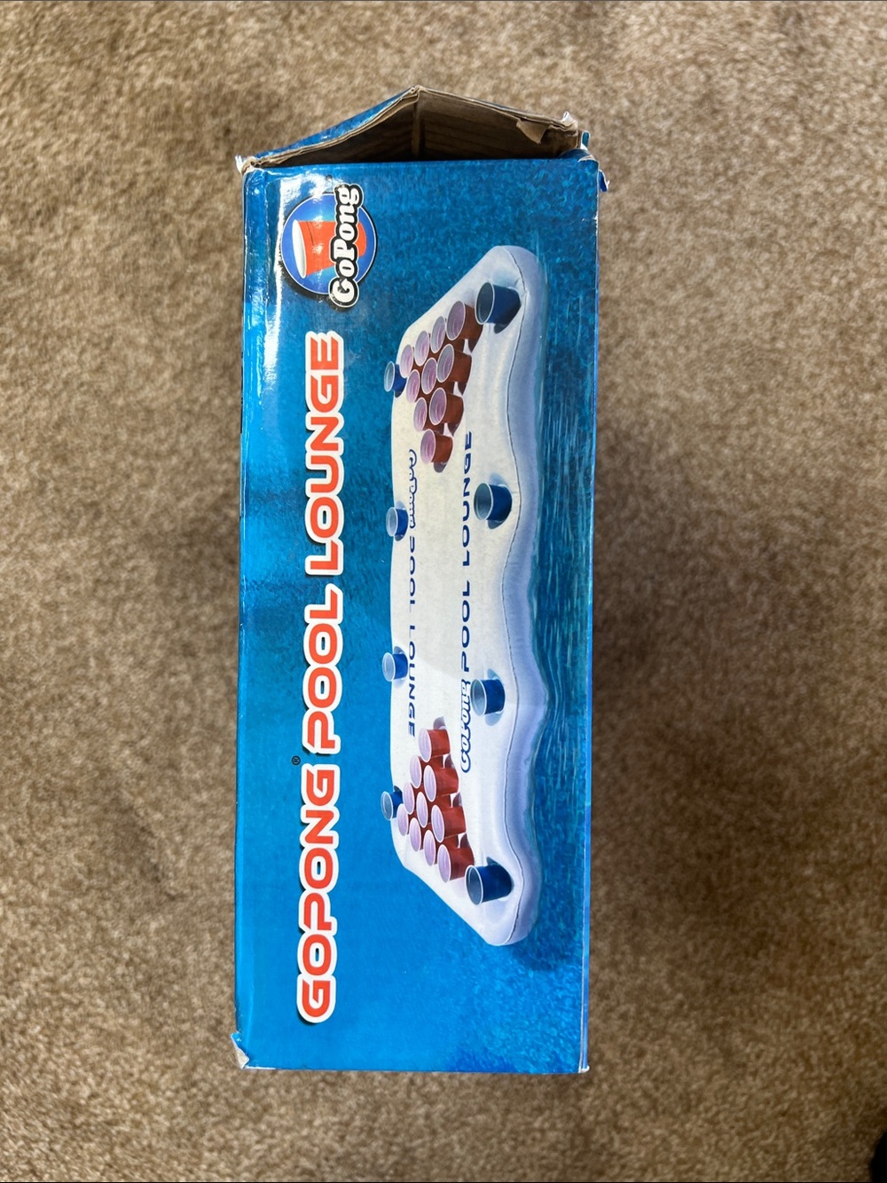 White Pool Lounge Floating Beer Pong Game - Picture 4 of 8